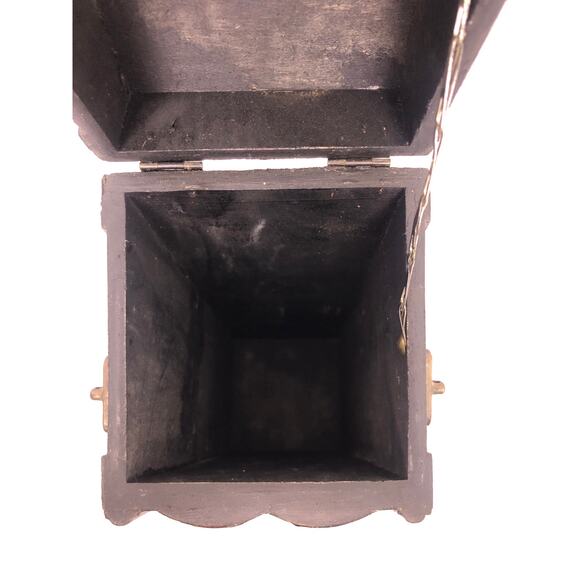 Vintage Decorative Faux Two Book Retro Wine Box Solid Wood Storage Hinge Closure - Picture 11 of 16